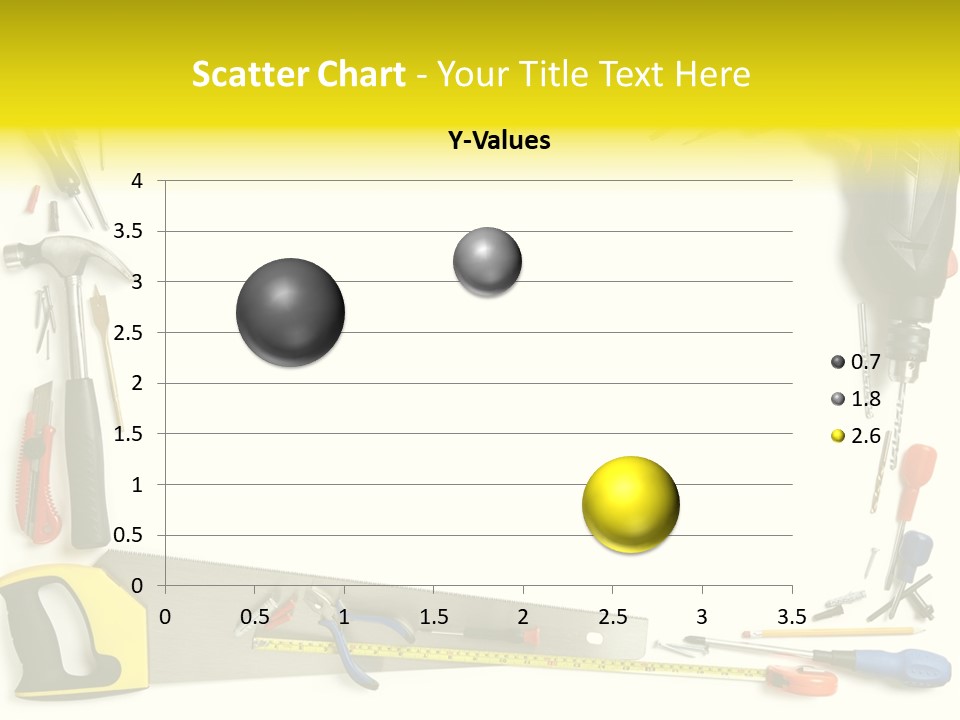 Work Screw Driver On White PowerPoint Template