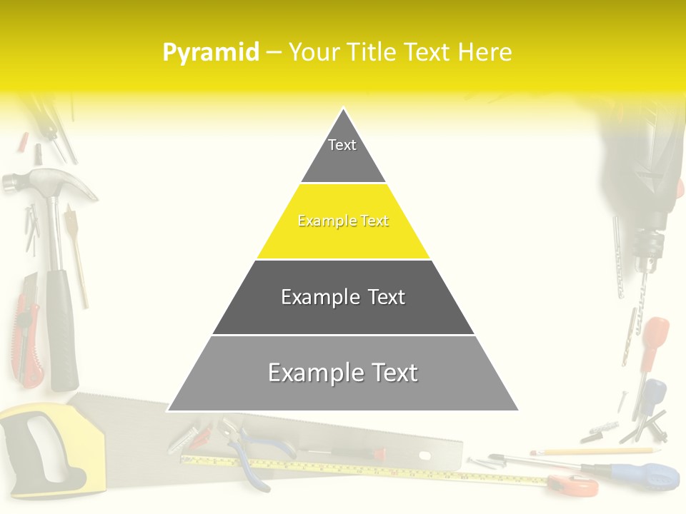 Work Screw Driver On White PowerPoint Template