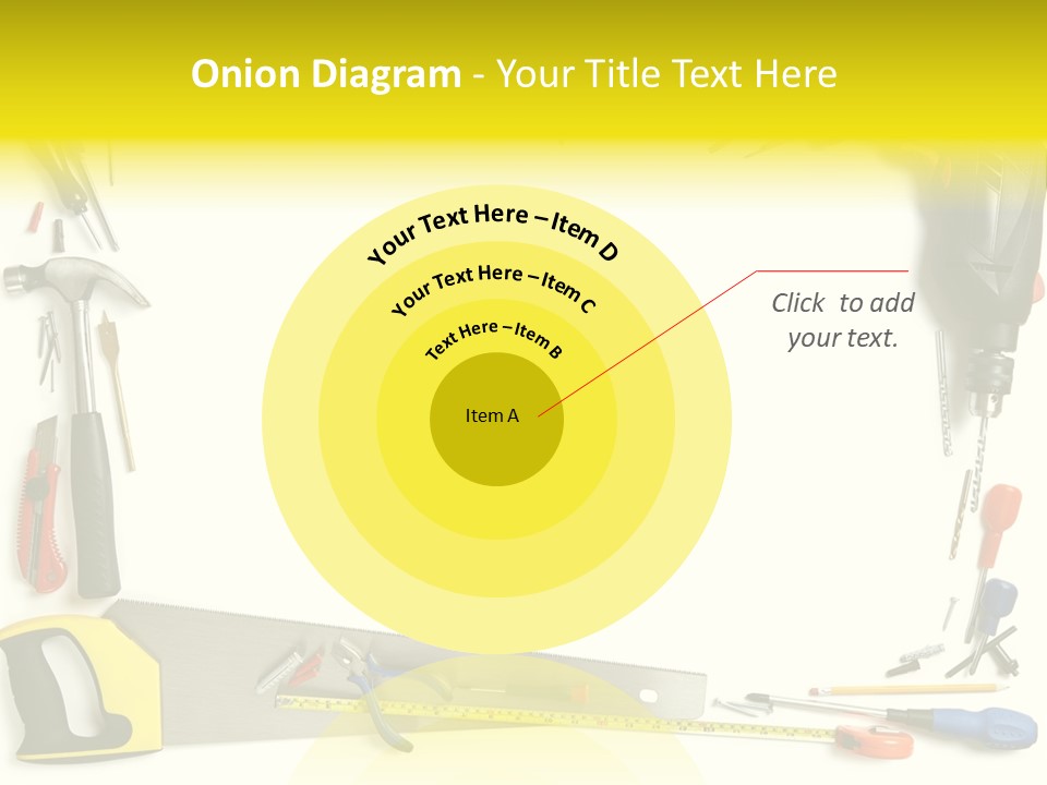 Work Screw Driver On White PowerPoint Template