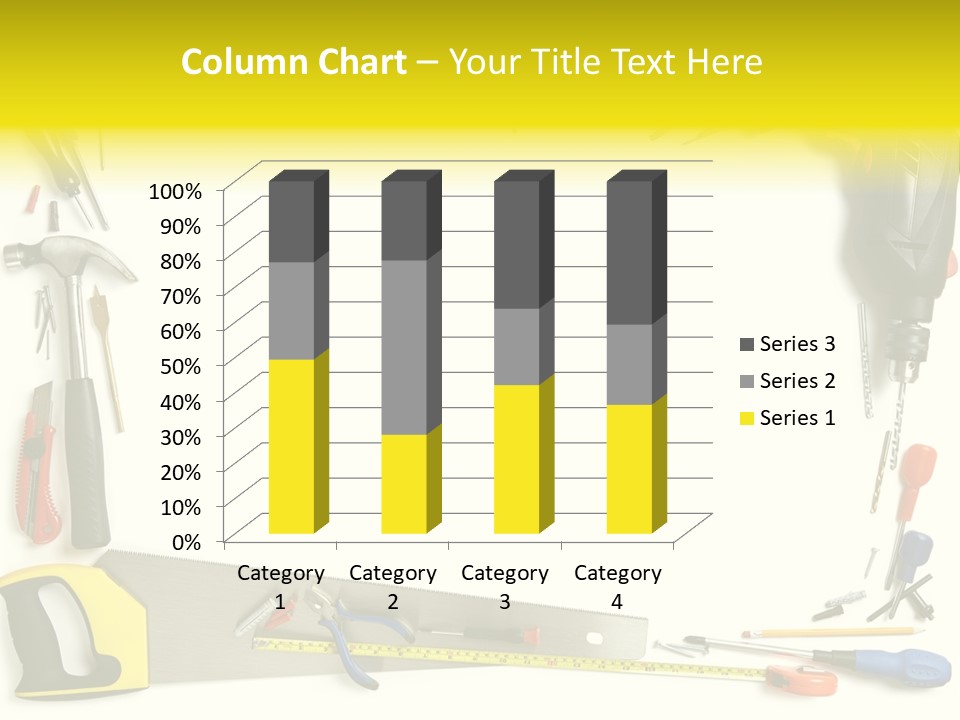 Work Screw Driver On White PowerPoint Template