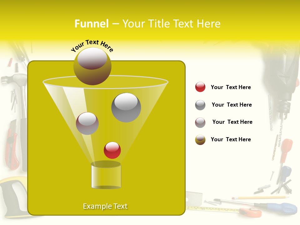Work Screw Driver On White PowerPoint Template