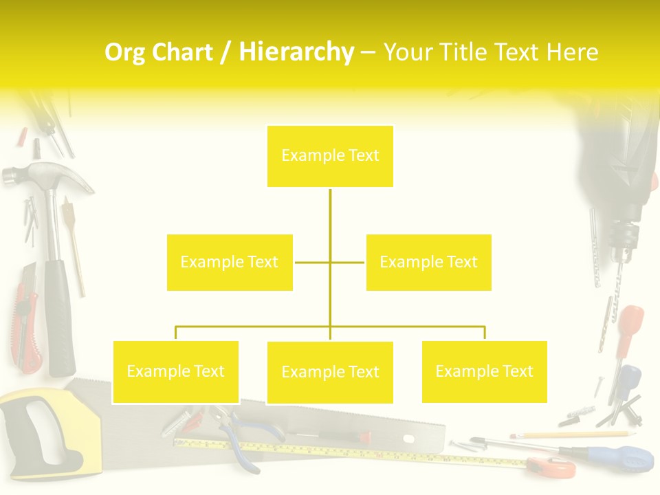 Work Screw Driver On White PowerPoint Template