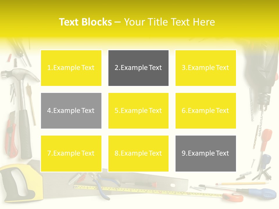 Work Screw Driver On White PowerPoint Template