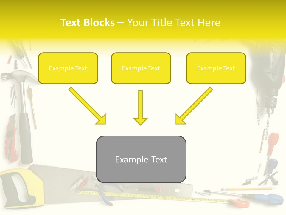 Work Screw Driver On White PowerPoint Template