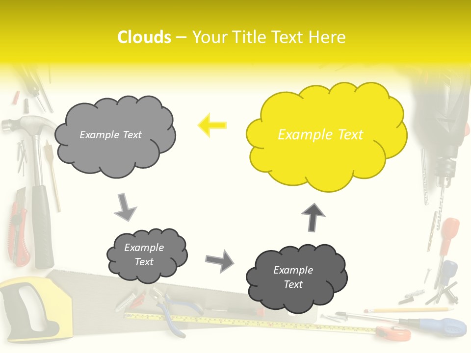 Work Screw Driver On White PowerPoint Template