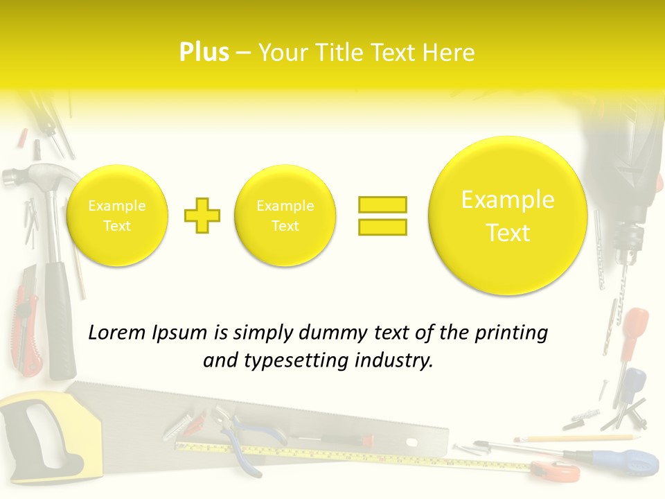 Work Screw Driver On White PowerPoint Template