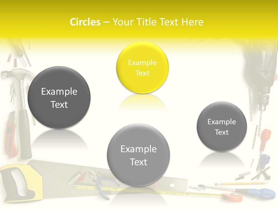 Work Screw Driver On White PowerPoint Template