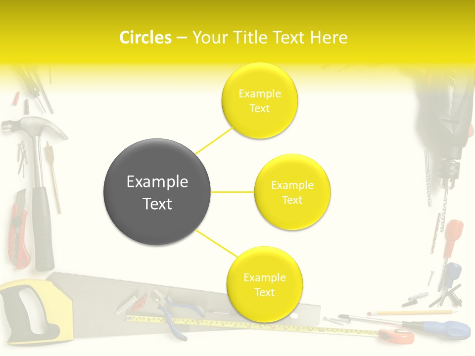 Work Screw Driver On White PowerPoint Template