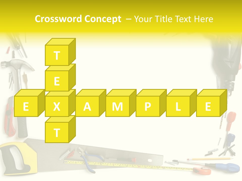 Work Screw Driver On White PowerPoint Template