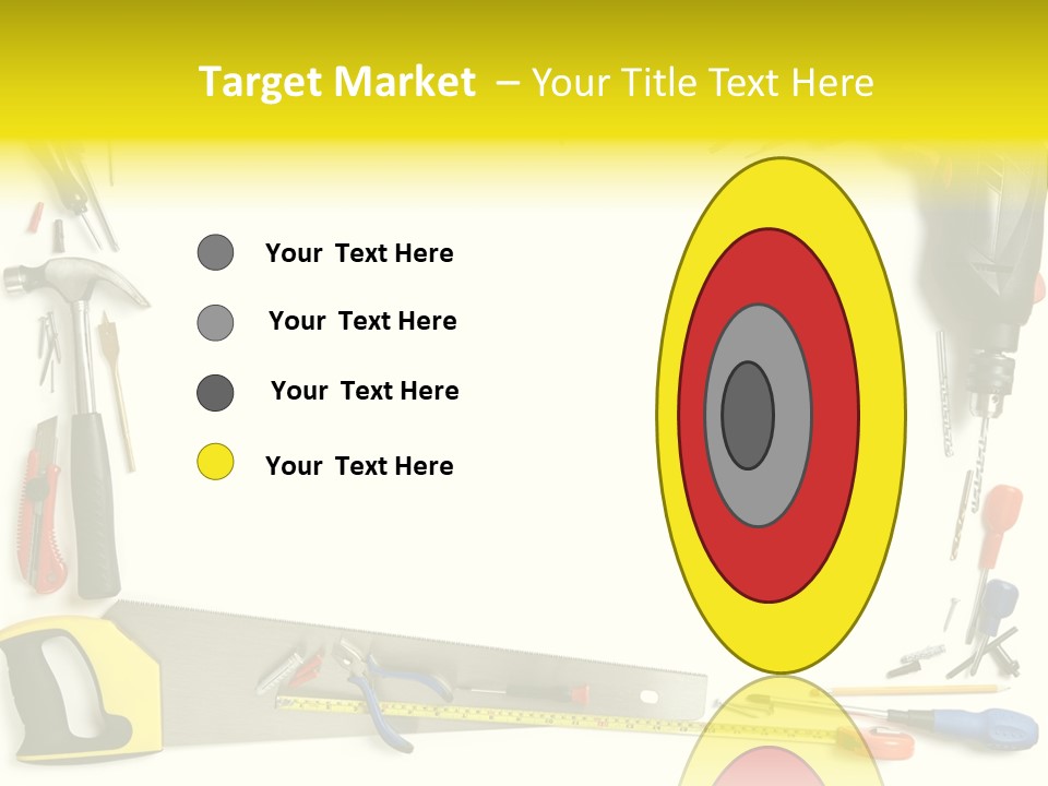 Work Screw Driver On White PowerPoint Template