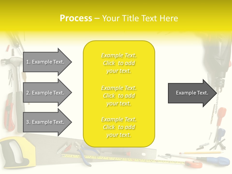Work Screw Driver On White PowerPoint Template