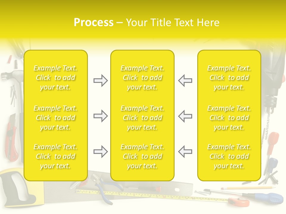 Work Screw Driver On White PowerPoint Template