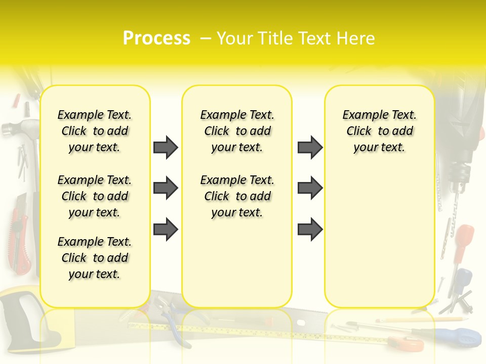 Work Screw Driver On White PowerPoint Template