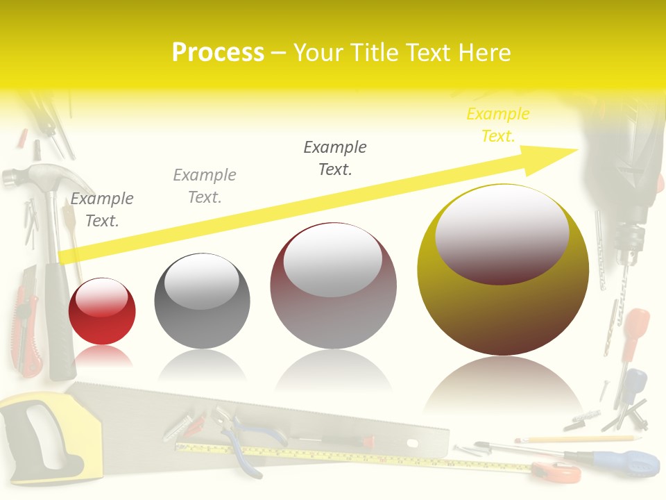 Work Screw Driver On White PowerPoint Template