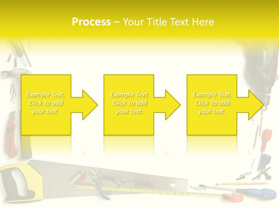 Work Screw Driver On White PowerPoint Template
