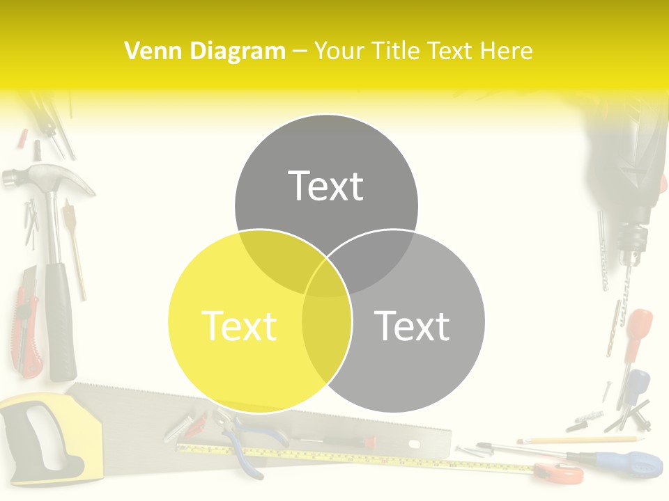 Work Screw Driver On White PowerPoint Template