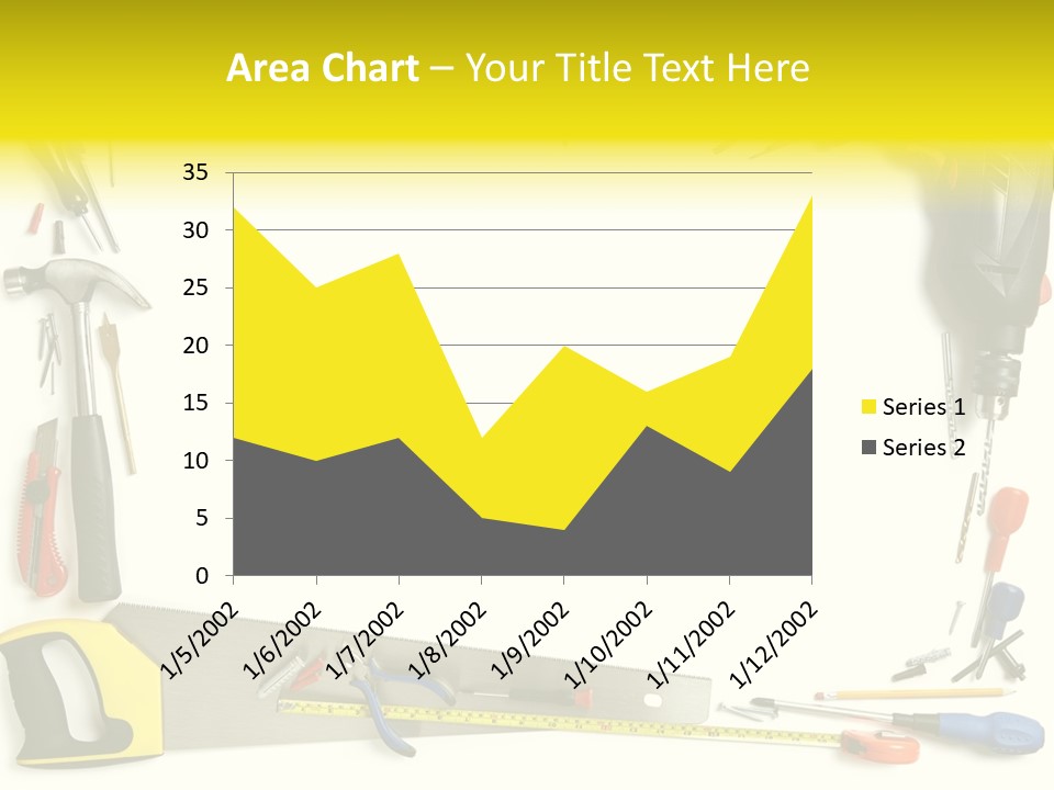 Work Screw Driver On White PowerPoint Template