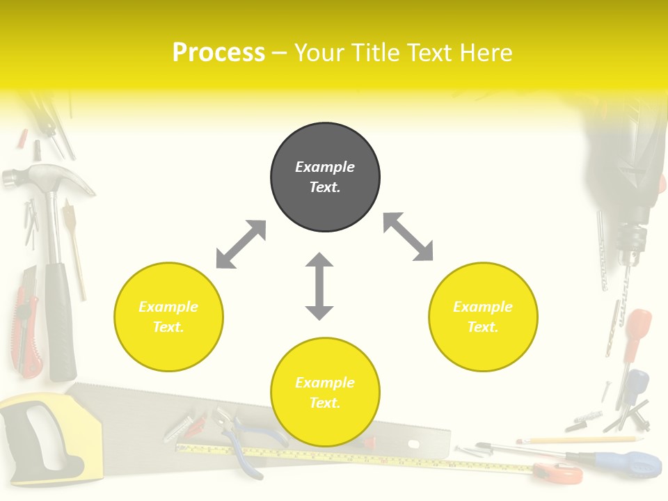 Work Screw Driver On White PowerPoint Template