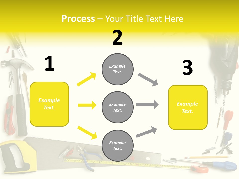 Work Screw Driver On White PowerPoint Template