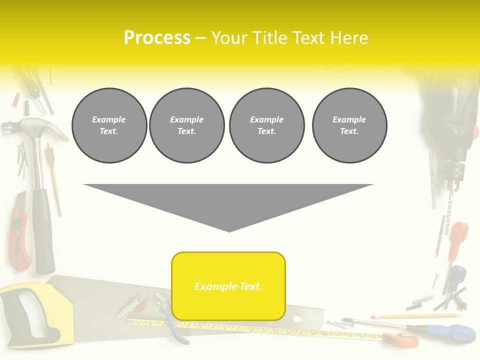 Work Screw Driver On White PowerPoint Template