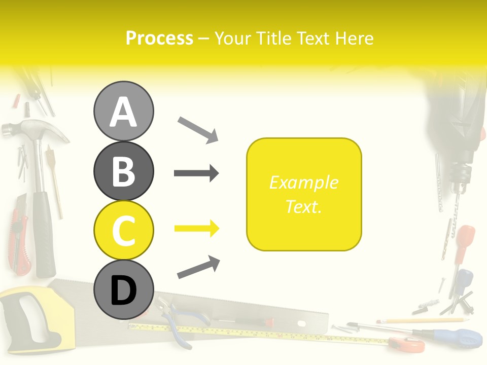 Work Screw Driver On White PowerPoint Template