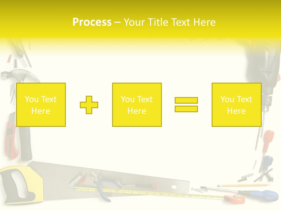 Work Screw Driver On White PowerPoint Template