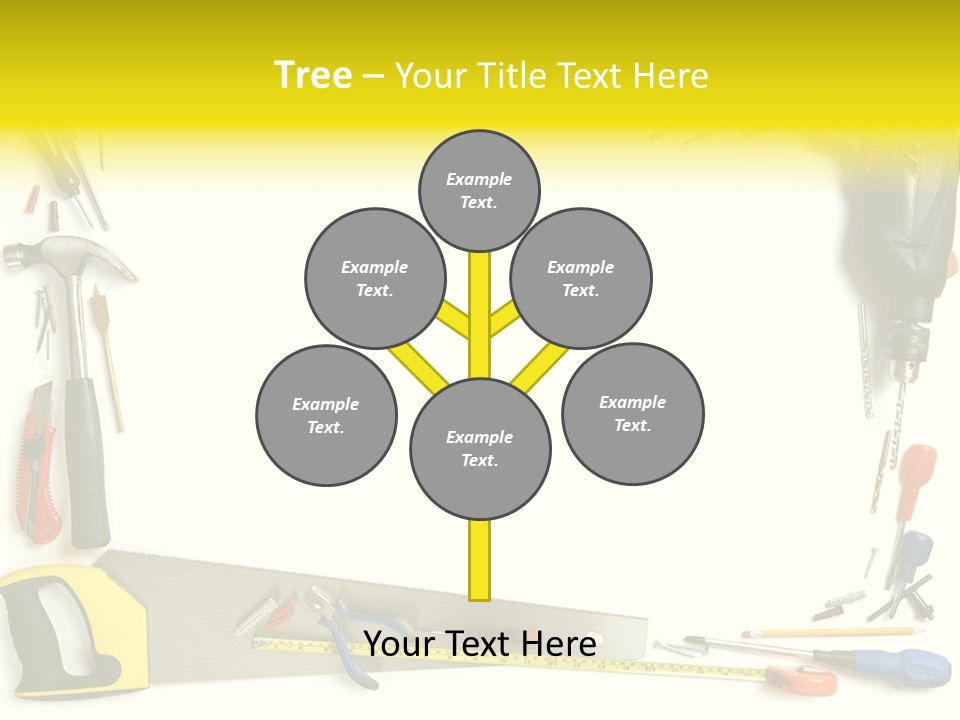 Work Screw Driver On White PowerPoint Template