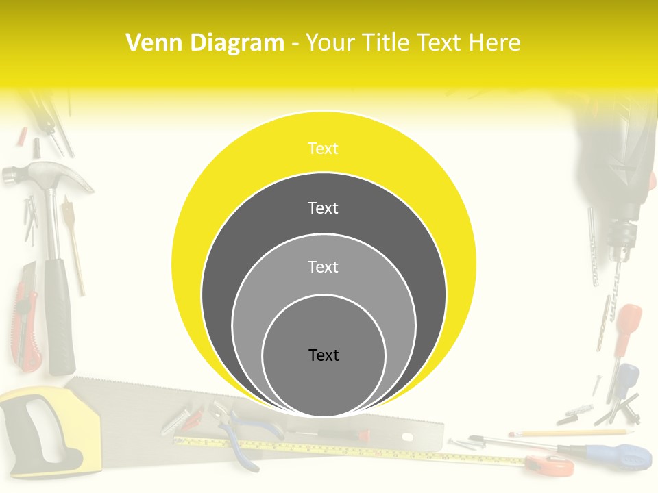 Work Screw Driver On White PowerPoint Template