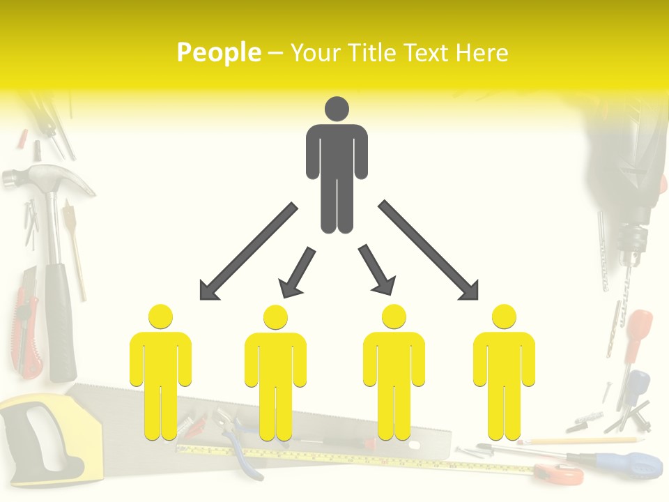 Work Screw Driver On White PowerPoint Template