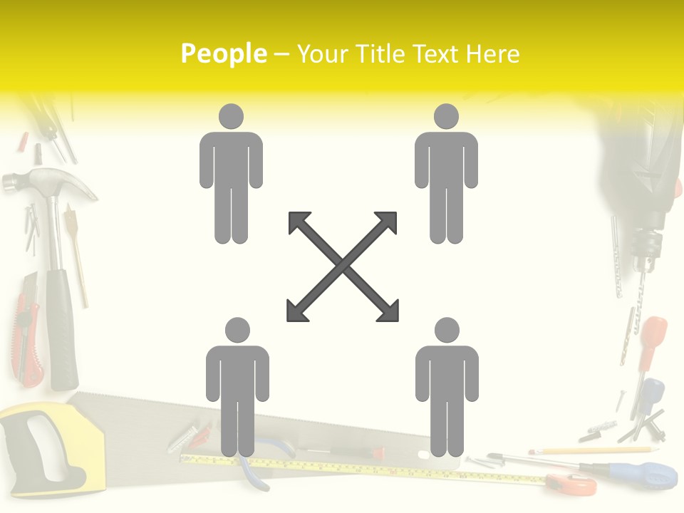 Work Screw Driver On White PowerPoint Template