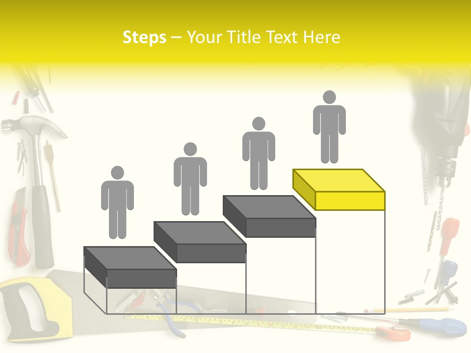 Work Screw Driver On White PowerPoint Template