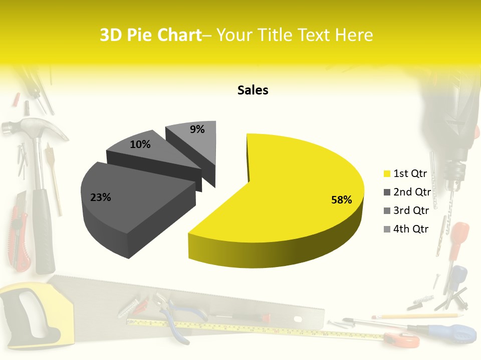 Work Screw Driver On White PowerPoint Template