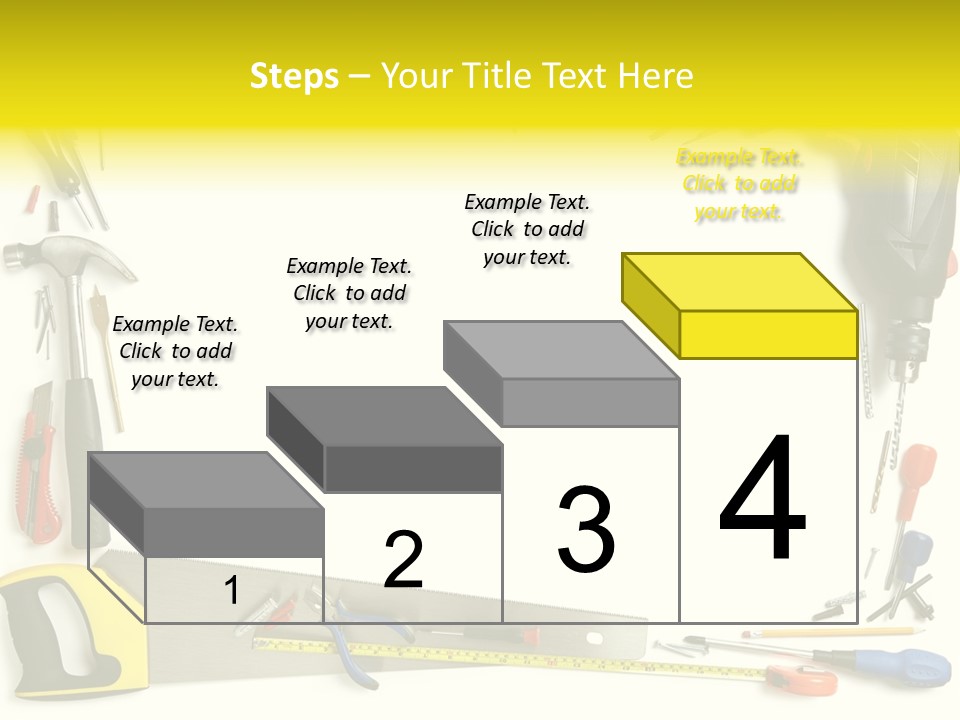 Work Screw Driver On White PowerPoint Template