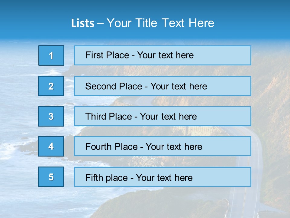 Big Sur Tourism Highway One PowerPoint Template