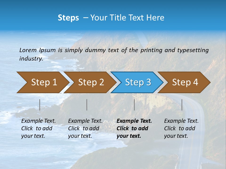 Big Sur Tourism Highway One PowerPoint Template