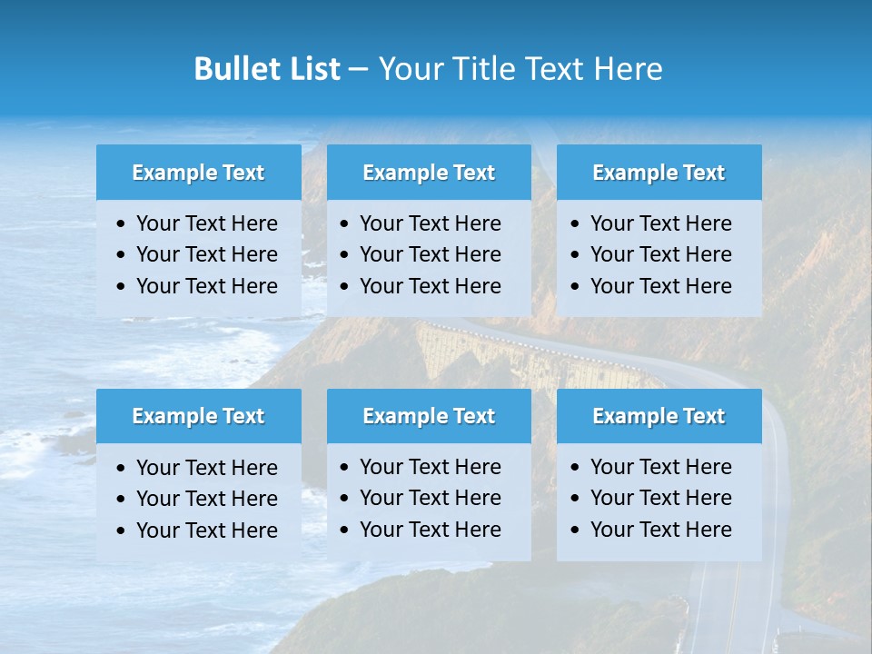 Big Sur Tourism Highway One PowerPoint Template