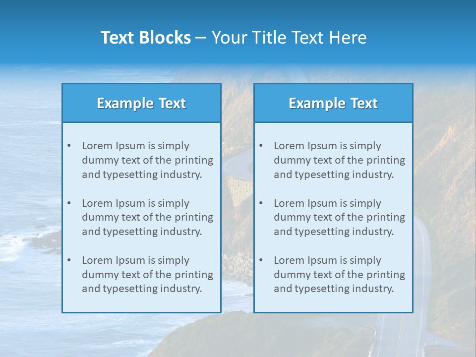 Big Sur Tourism Highway One PowerPoint Template