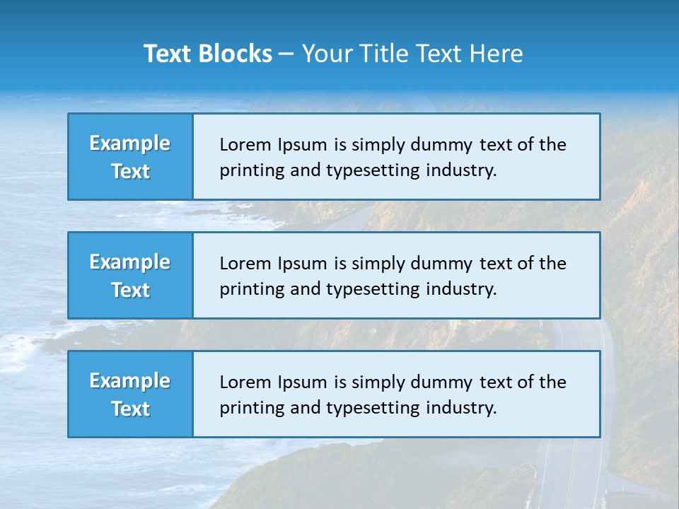 Big Sur Tourism Highway One PowerPoint Template