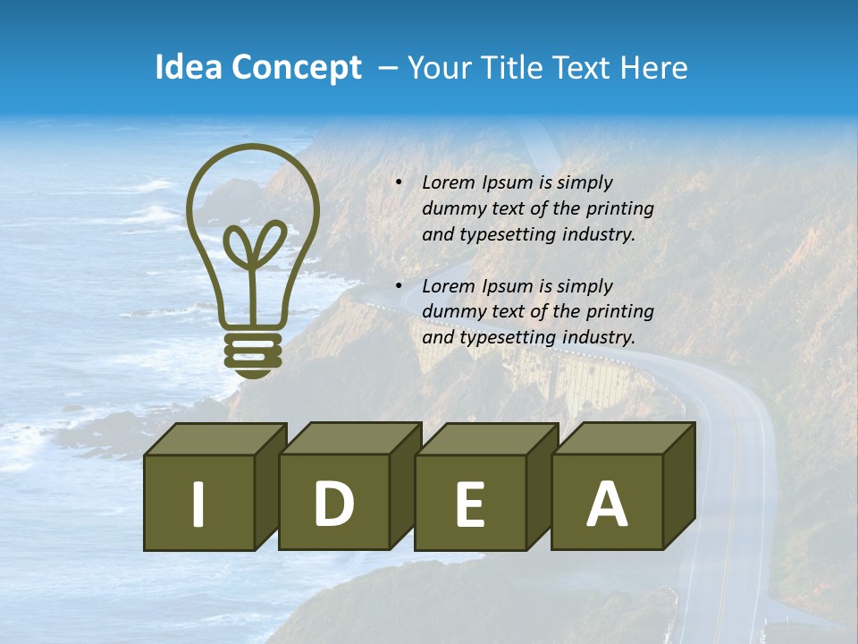 Big Sur Tourism Highway One PowerPoint Template