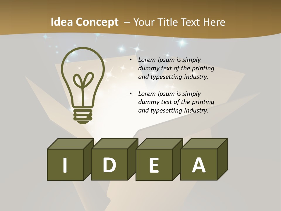 Power Open Box Light Effect PowerPoint Template