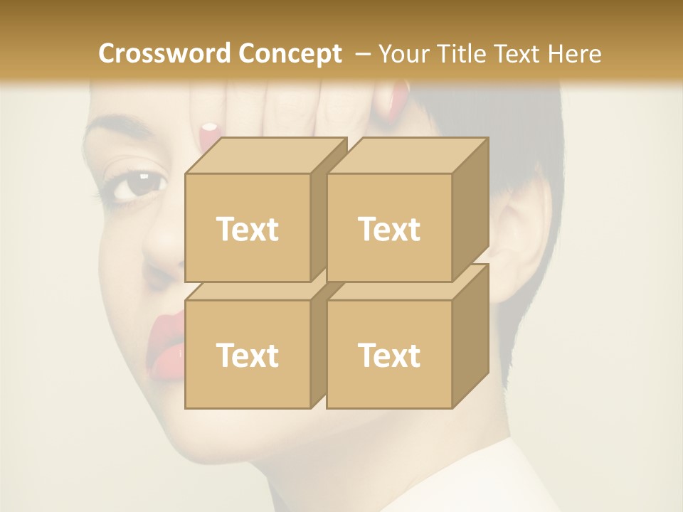 Vogue Lovely Caucasian PowerPoint Template