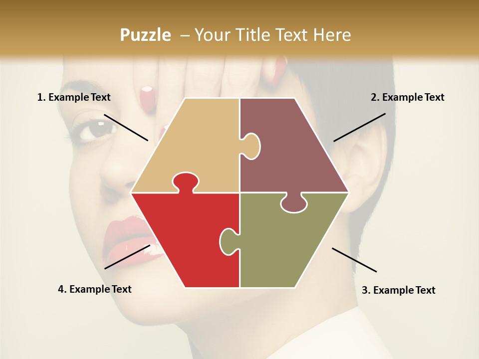 Vogue Lovely Caucasian PowerPoint Template