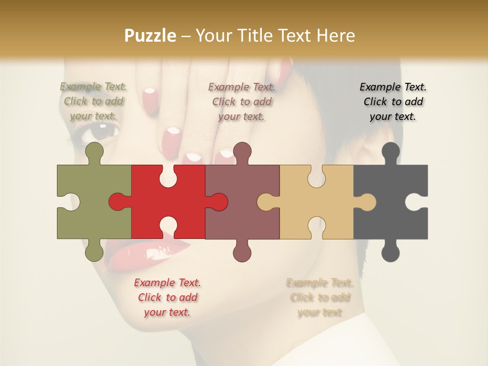 Vogue Lovely Caucasian PowerPoint Template