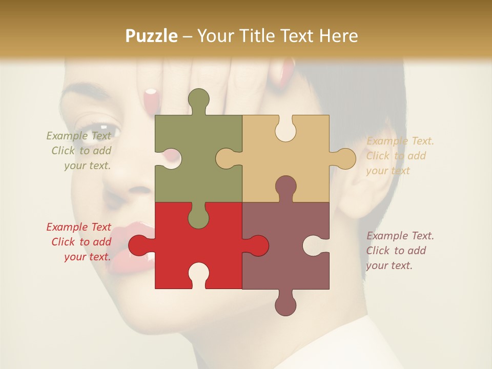 Vogue Lovely Caucasian PowerPoint Template