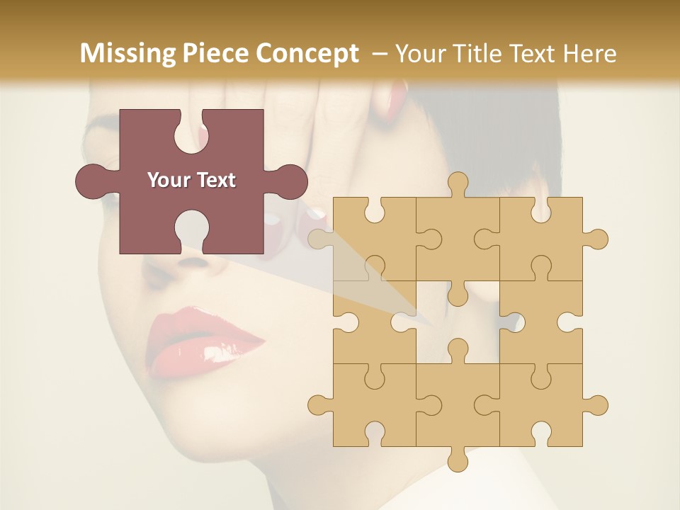 Vogue Lovely Caucasian PowerPoint Template