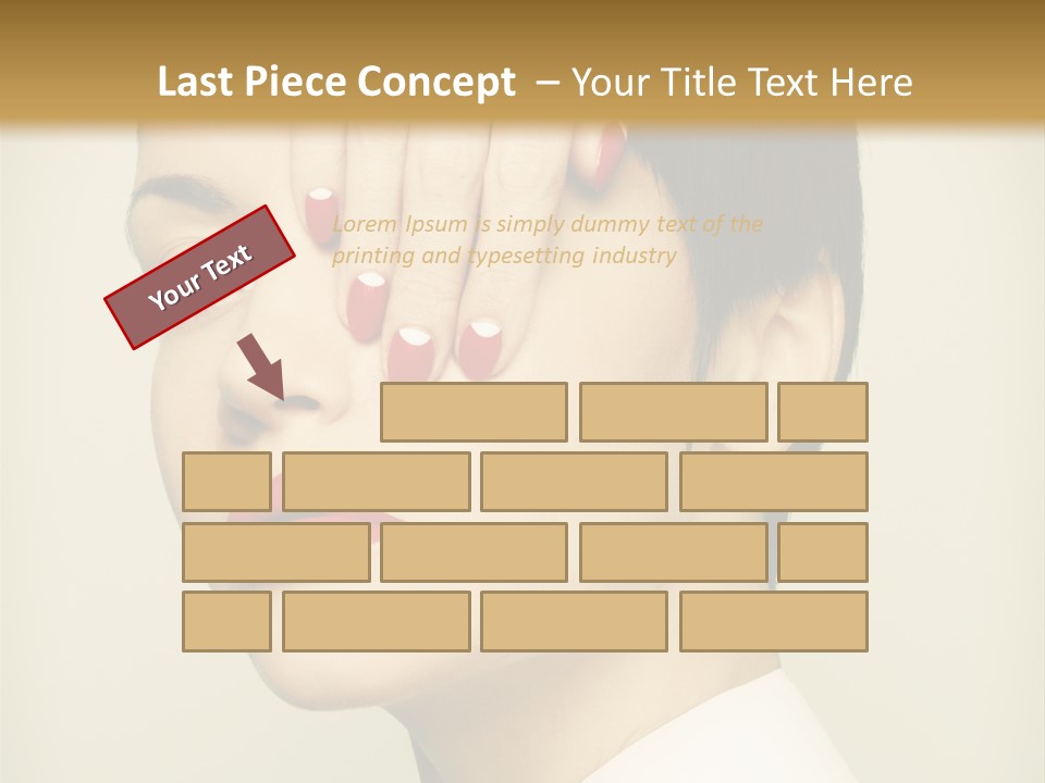 Vogue Lovely Caucasian PowerPoint Template