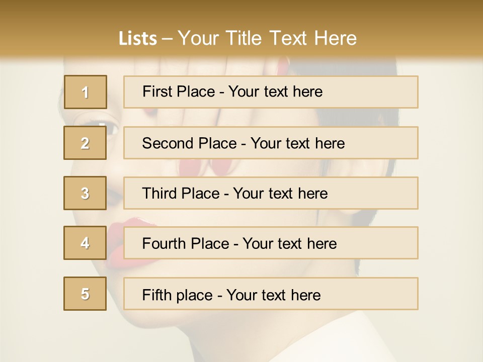 Vogue Lovely Caucasian PowerPoint Template
