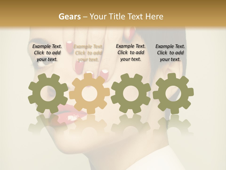 Vogue Lovely Caucasian PowerPoint Template