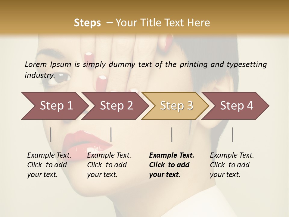 Vogue Lovely Caucasian PowerPoint Template