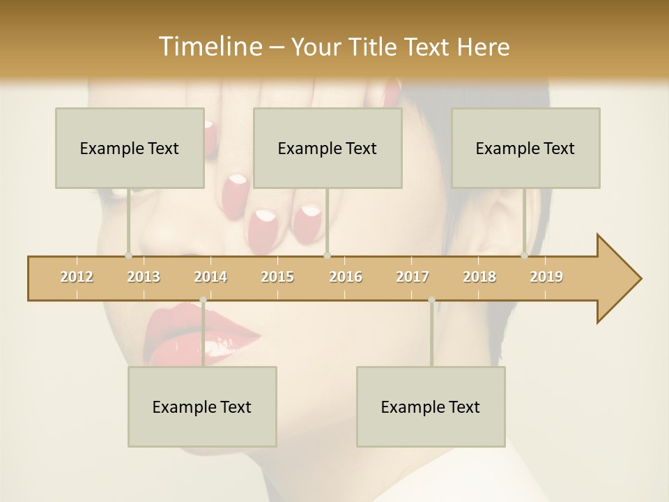 Vogue Lovely Caucasian PowerPoint Template